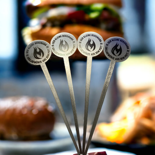 Burger-Spieß Edelstahl - Metallspieß