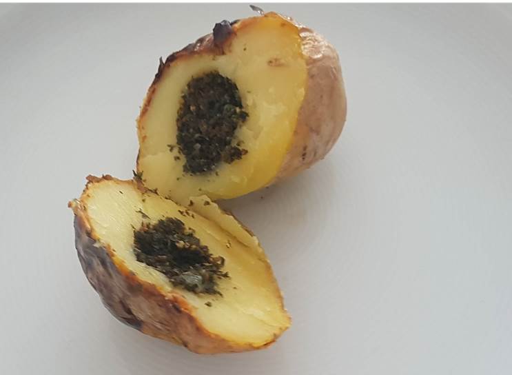 Mit Lore gefüllte Kartoffel - DER KLEINE BERGMANN