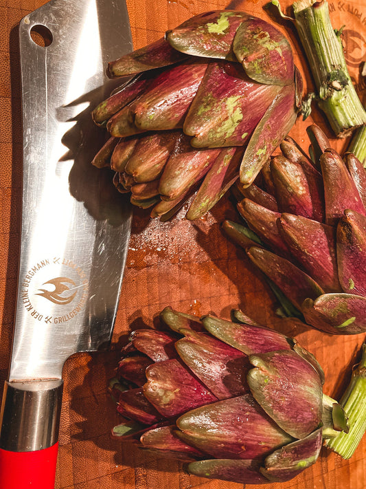 Artischocken mit MutterklötzchenSchmand - vegetarisch - DER KLEINE BERGMANN