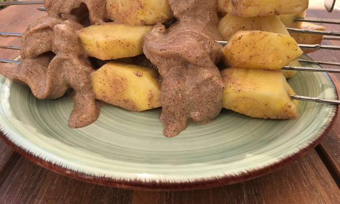Chicken Masala Spieße mit Ananas