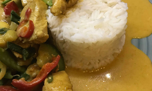 Hähnchen Curry mit Reis