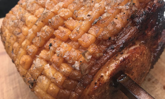 Schweinekarree vom Drehspieß