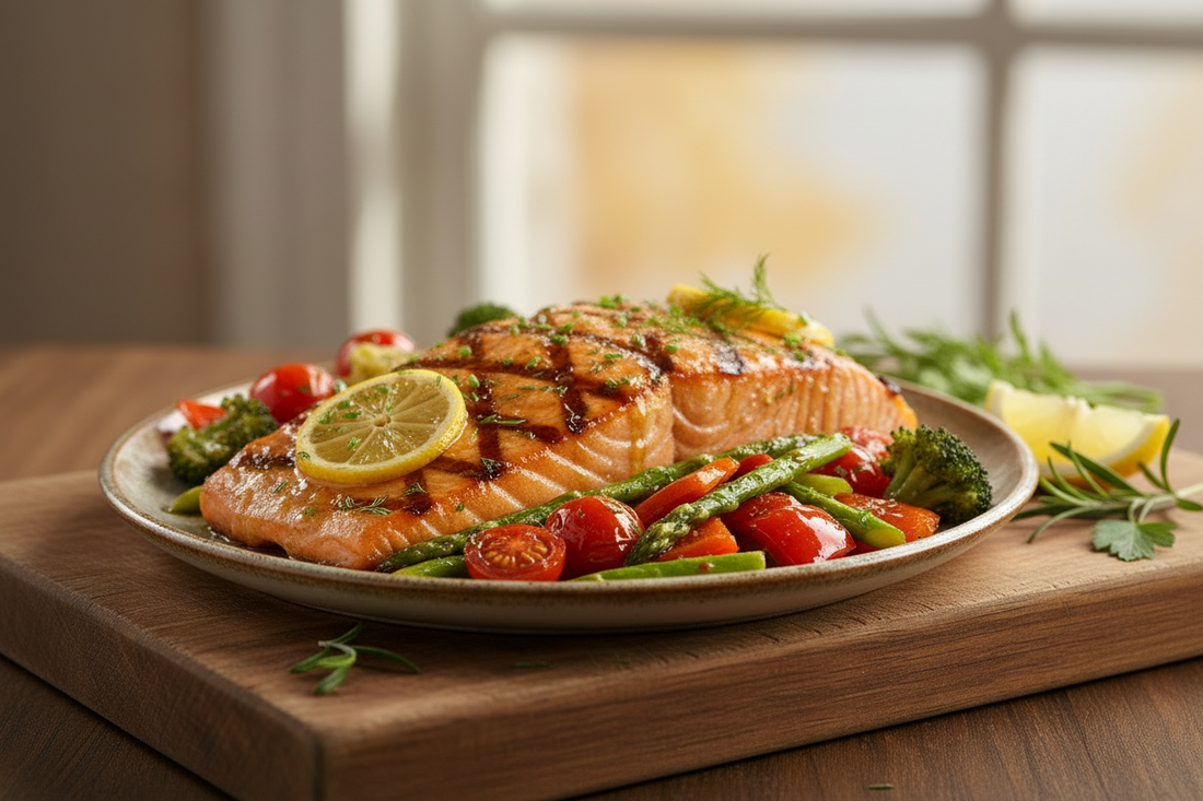 Lachs mit Arhonsirup
