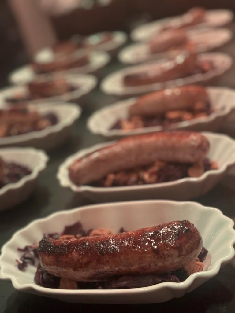 Weihnachtliche Bratwurst (selber wursten)