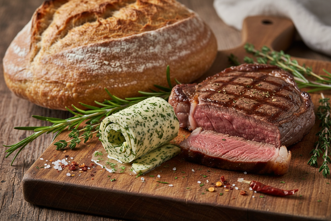 Kräuterbutter mit Lore (für Steak, Mais & Brot)