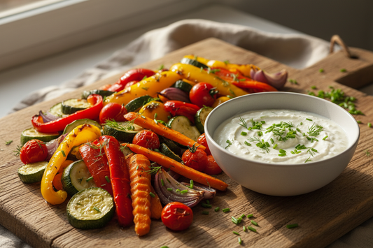 Ofenkartoffeln mit Mutterklötzchen & Dip