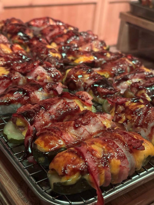 Bacon Cheesburger Pickle Poppers @BBQToBzN