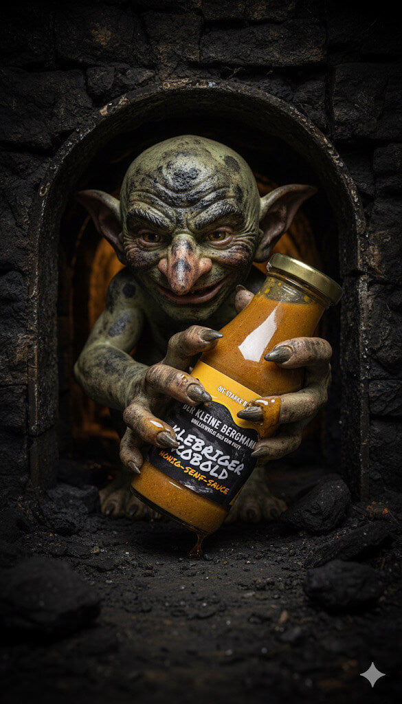 Honig-Senf Sauce „Klebriger Kobold“ – Regionaler Honig & Gewürze aus dem Pott