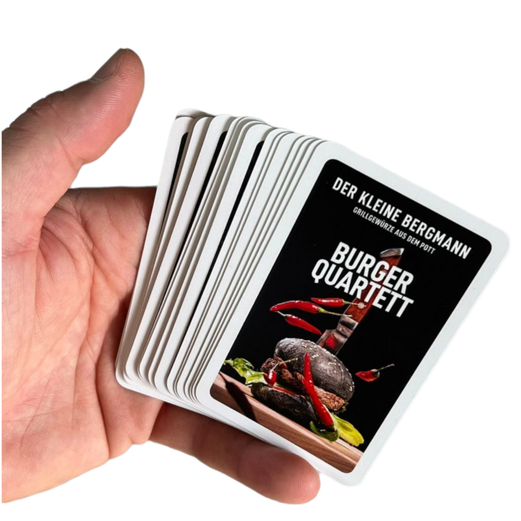 Burger Quartett Kartenspiel 24 Spielkarten