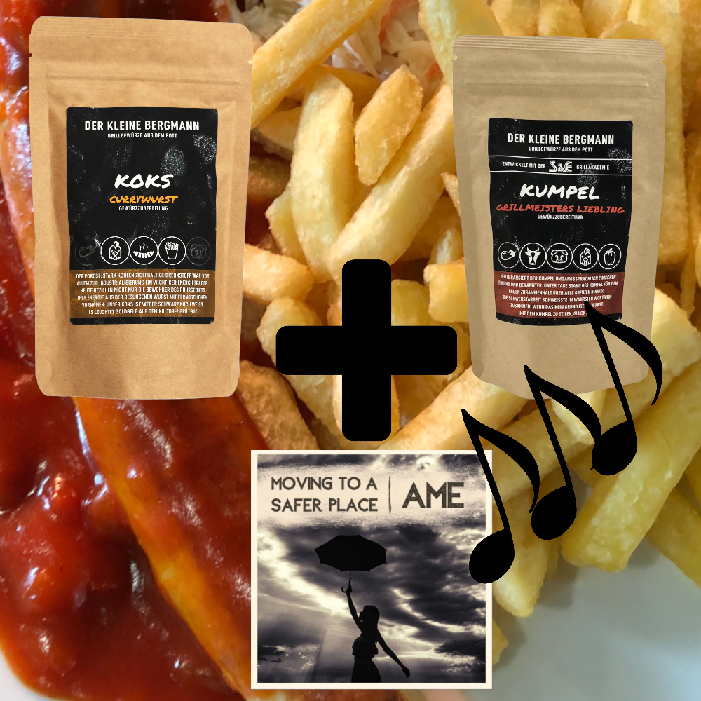 Grill Geschenk Set 2x30g und CD "Grillen und Mucke" Grillgewürz Geschenkset + CD von AME