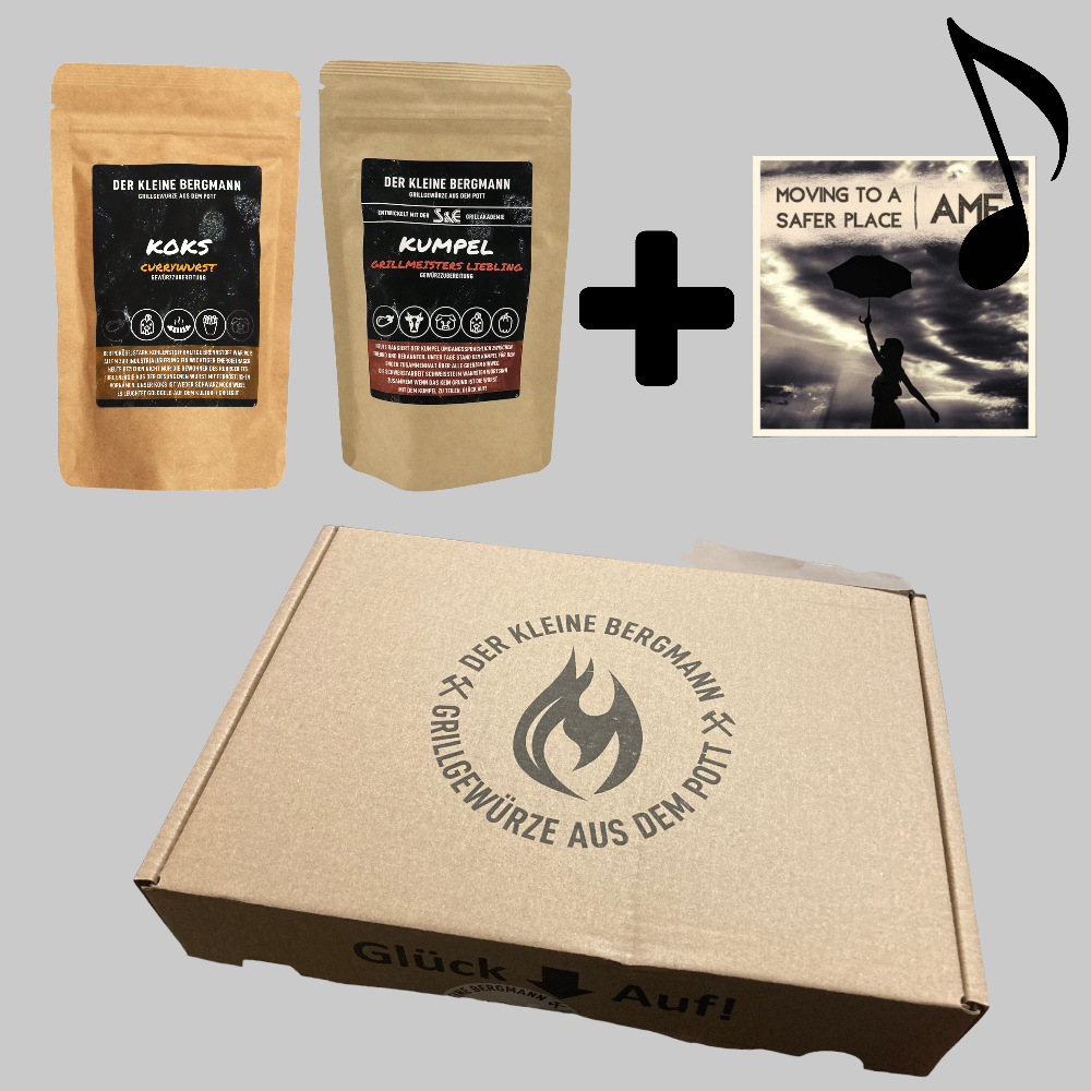 Grill Geschenk Set 2x30g und CD "Grillen und Mucke" Grillgewürz Geschenkset + CD von AME