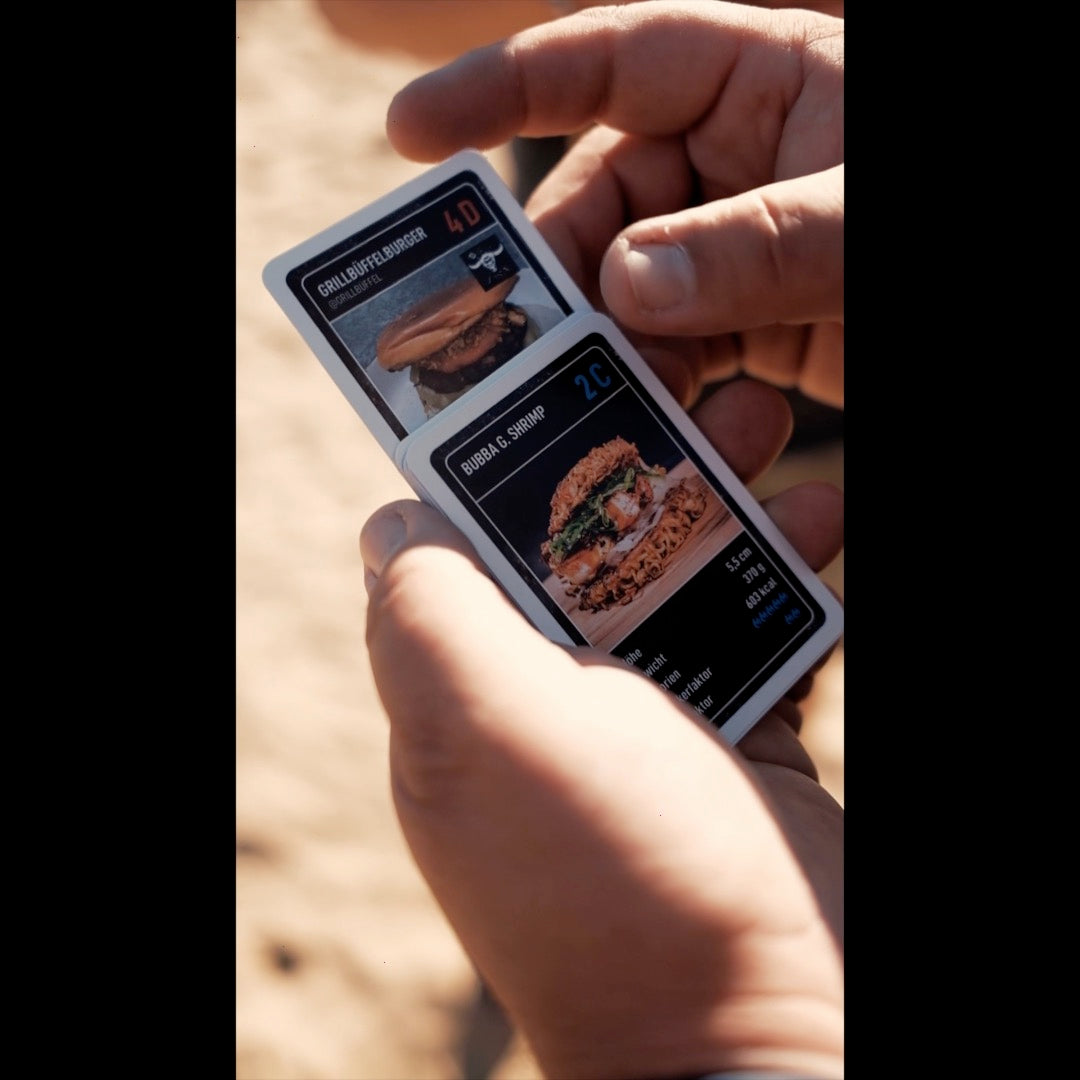 Burger Quartett Kartenspiel 24 Spielkarten